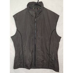 Sunice Golf Vest Women's Large Yarn Plaid Polyester Full Zip